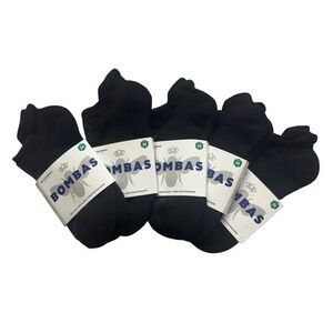 Bombas ankle Medium Black No-Show Socks 5-Pack With Honeycomb Arch Support new